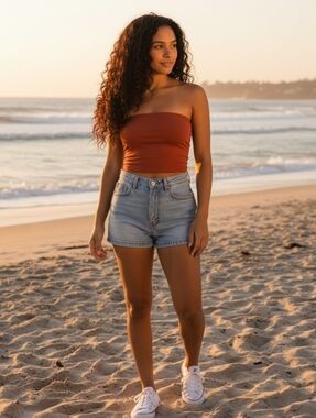 Old Navy Rust Red Tube Top